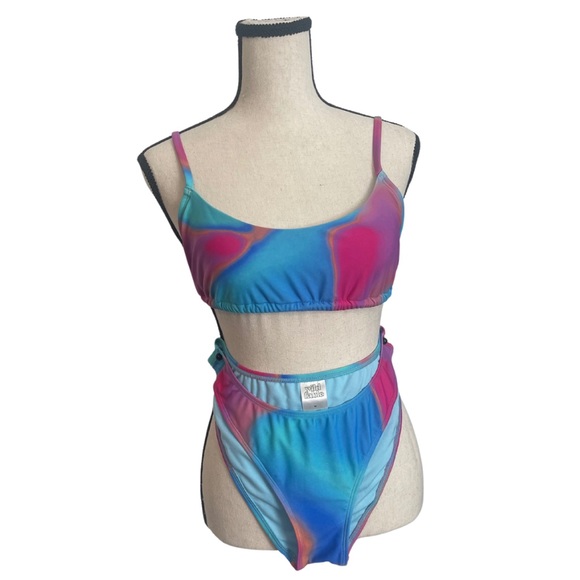 Wild Fable Tie Dye Bikini with Matching Mesh Cover Up - size medium - Picture 5 of 15
